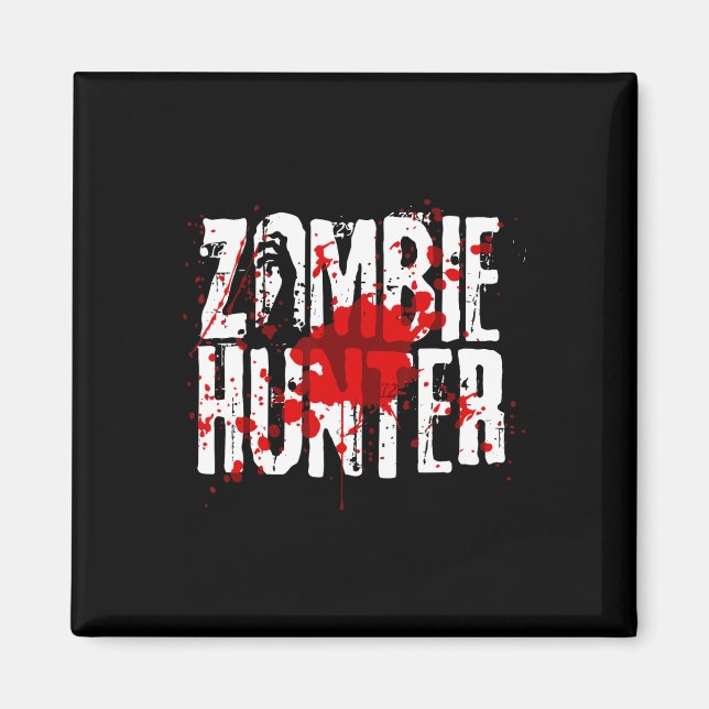 Imã Zombie Hunter Design Para Meninas No Dia Das Bruxa (Frente)