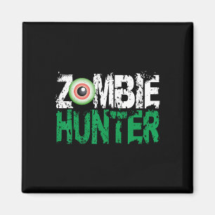 Imã Zombie Hunter Halloween Traga Uma Camisa Cuja Arma