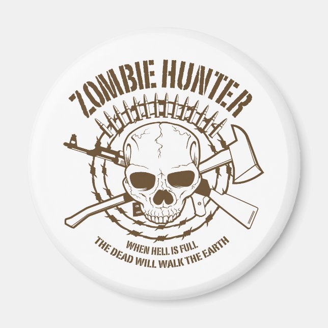 Imã Zombie Hunter Magnet (Frente)