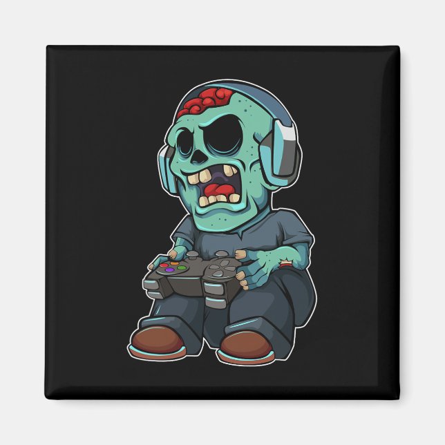 Imã Zombie Lazy Halloween Figurume Engraçado Jogos de  (Frente)