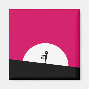 Imã Zombie Silhouette com Lua Cheia