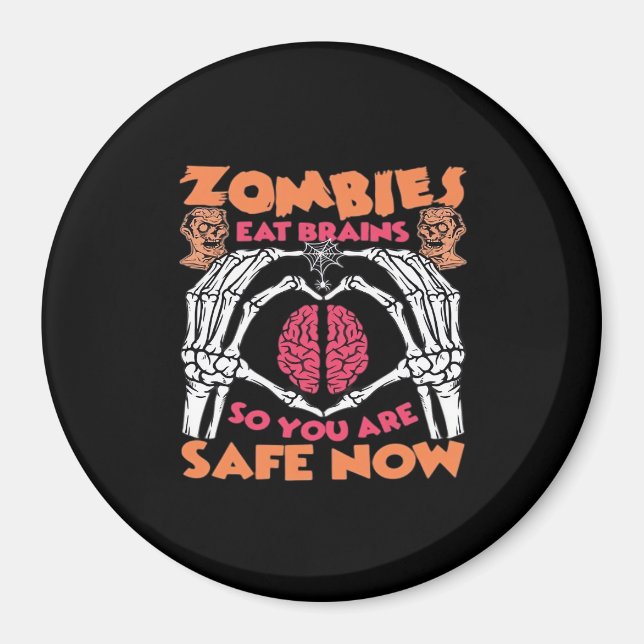 Imã Zombies Comem Cérebros Clássicos (Frente)