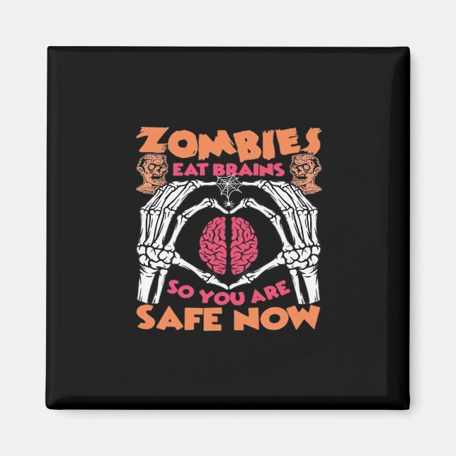 Imã Zombies Comem Cérebros Clássicos (Frente)
