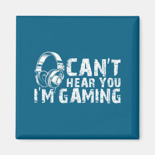 Imã Zona de Jogos Foco Camiseta Gamer Citação Divertid