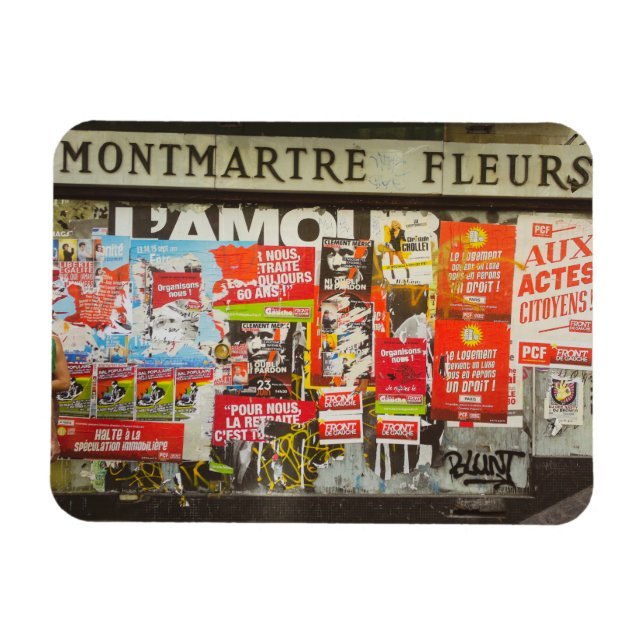 Ímã Zona de Paris Cityscape Montmartre (Horizontal)