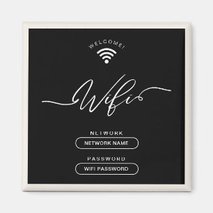 Imã Zona Wifi Simples Preta e bege
