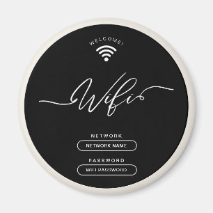 Imã Zona Wifi Simples Preta e bege
