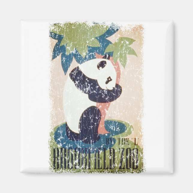 Imã Zoo-Panda Brookfield angustiado (Frente)