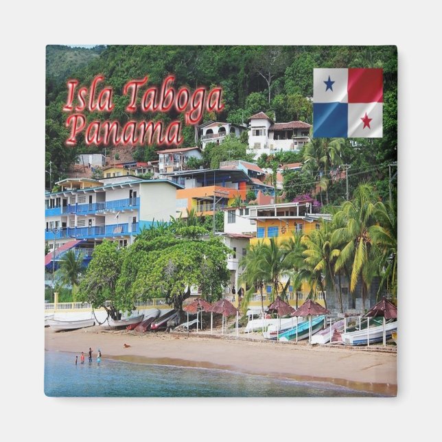 Imã zPA007 PANAMÁ, Ilha Taboga, América, Geladeira (Frente)
