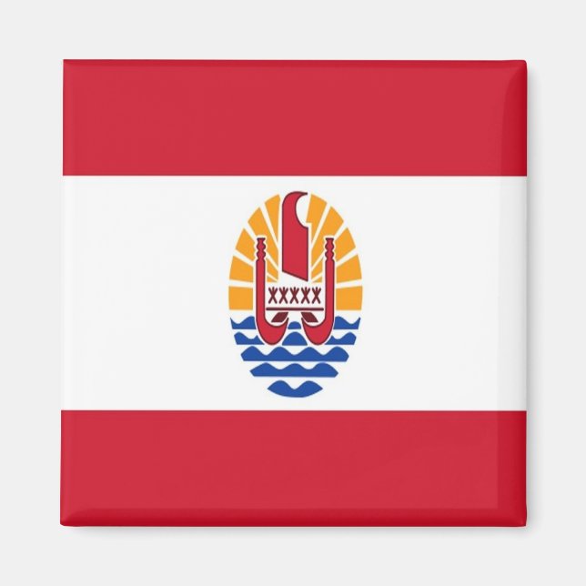 Imã zPF001 POLINÉSIA FRANCESA, Oceânia, frigorífico (Frente)