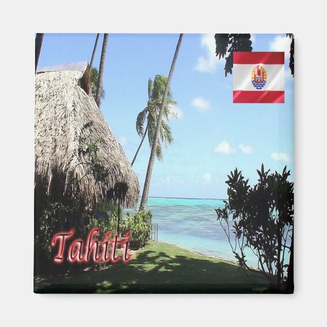 Imã zPF015 TAHITI, Polinésia Francesa, Oceânia, frigor (Frente)