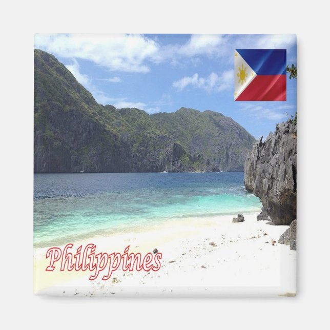 Imã zPH005 praia da ILHA MATINLOC Filipinas Geladeira (Frente)