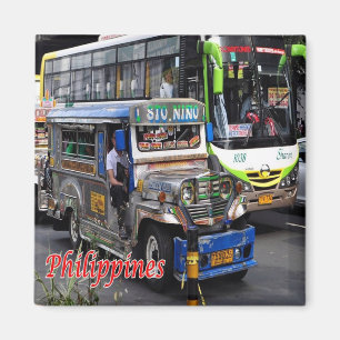 Imã zPH010 JEEPNEY e BUS, Filipinas, Ásia, frigorífico