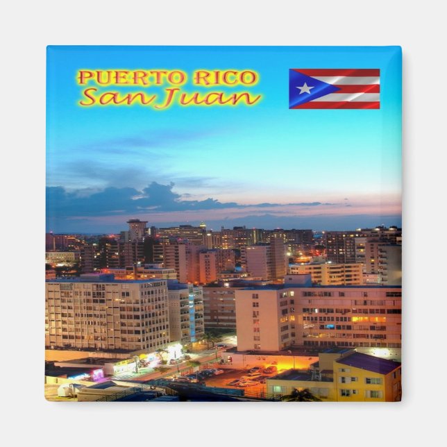 Imã zPR007 PUERTO RICO, San Juan, America, Fridge (Frente)