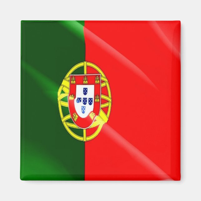 Imã zPT002 PORTUGUÊS Waving FLAG PORTUGAL, Fridge (Frente)