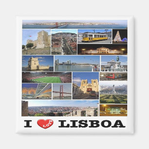 Imã zPT018 LISBOA "I Love", Portugal, Europa, Fridge M