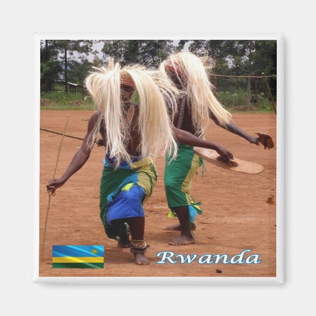 Imã zRW010 RWANDA, dançarinos tradicionais ruandeses,  (Frente)