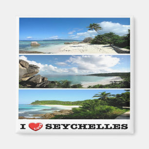 Imã zSC022 SEYCHELLES, I Love, Mosaic, Africa, Fridge