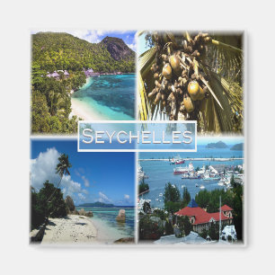 Imã ZSC025 SEYCHELLES, Mosaico, África, frigorífico