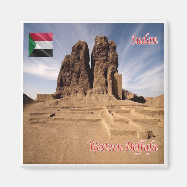 Imã zSD003 SUDAN, Western Deffufa, África, geladeira (Frente)