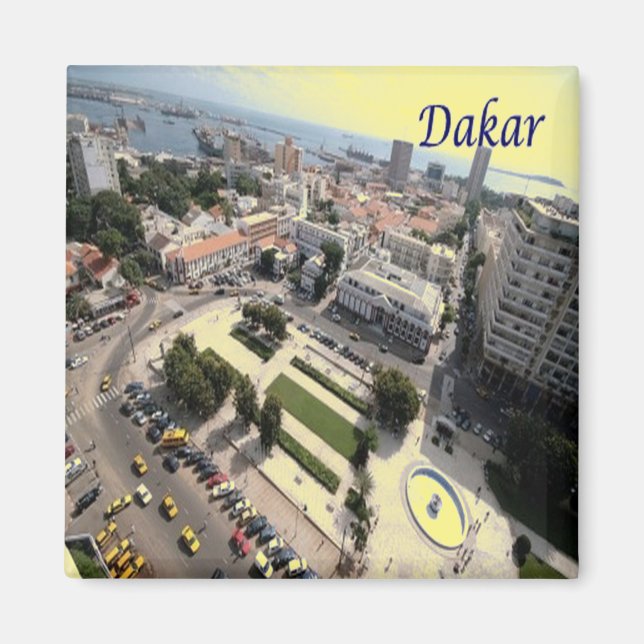 Imã zSN007 DAKAR, Senegal, África, geladeira (Frente)