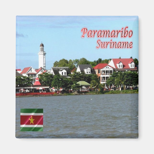 Imã zSR006 PARAMARIBO, Suriname, América, Fridge (Frente)