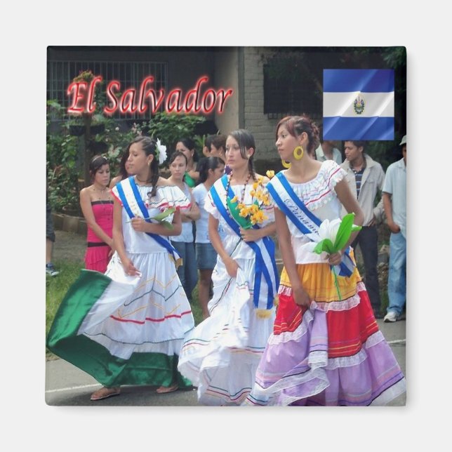 Imã zSV007 EL SALVADOR,Fiestas Patrias, América,Fridge (Frente)