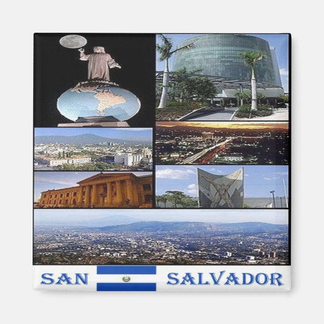 Imã zSV010 EL SALVADOR, Mosaico, América, frigorífico (Frente)