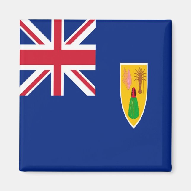 Imã zTC001 TURKS e Ilhas CAICOS, Bandeira. Frasco (Frente)