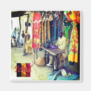 Imã zTD003 CHAD, Mercado no Chade, África, Fridge