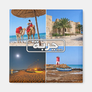 Imã zTN017 DJERBA, Mosaico, Tunísia, África, geladeira