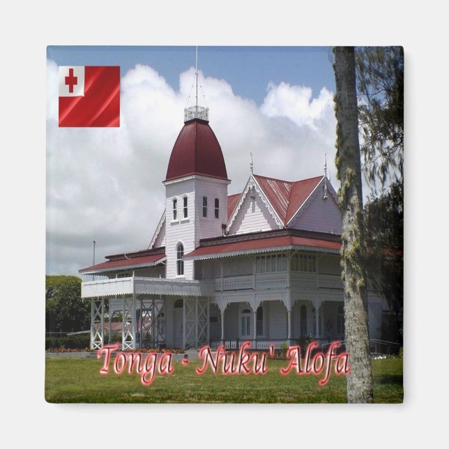 Imã zTO004 TONGA, Palácio Real, Oceânia, frigorífico (Frente)