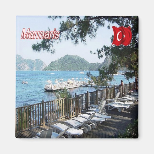Imã zTR008 MARMARIS, Turquia, Europa, geladeira (Frente)