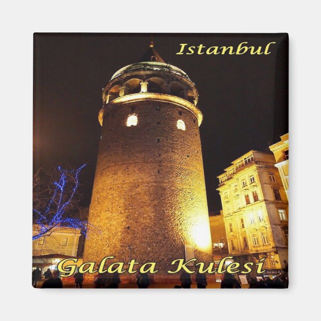 Imã zTR015 ISTANBUL GALATA TOWER à noite, Fridge (Frente)