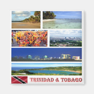 Imã zTT003 TRINIDAD E TOBAGO, Mosaico, América, Fridge