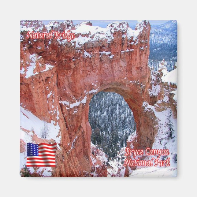 Imã zU154 BRYCE CANYON, Natural Bridge, Utah, Fridge (Frente)