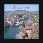 Imã Zurique. Panorama da Torre Grossmunster.<br><div class="desc">Zurique. Panorama da Torre Grossmunster. Viagem. Europa. Suíça. Zurique (alemão Zürich, suíço Züri, francês Zurique, italiano Zurigo) é uma cidade no nordeste da Suiça. A capital do cantão de língua alemã de Zurique e o centro administrativo do mesmo distrito. Zurique é a maior cidade do país, localizada na costa do...</div>