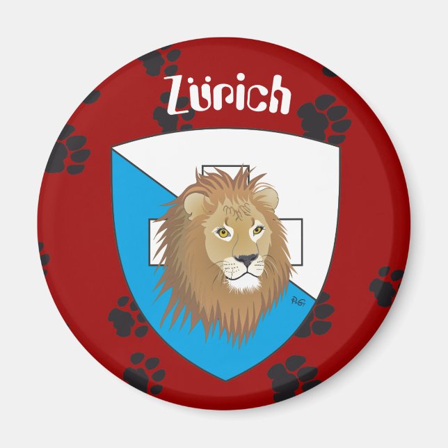 Imã Zurique Suíça Switzerland íman (Frente)