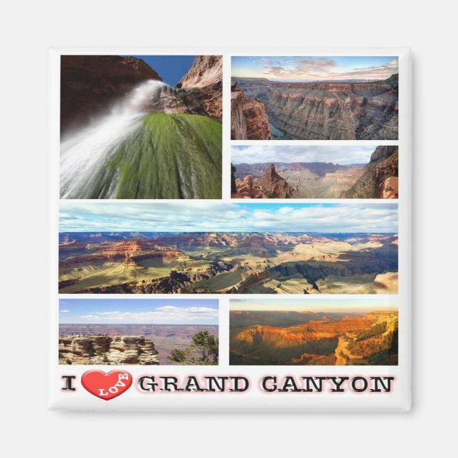 Imã zUS147 GRAND CANYON I Love, Mosaic, Arizona, Fridg (Frente)
