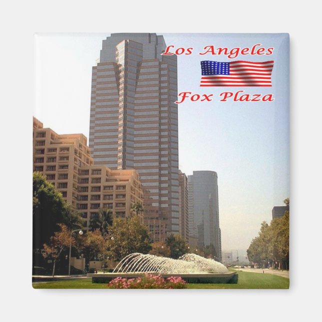 Imã zUS172 LOS ANGELES, Fox Plaza, California, Fridge (Frente)