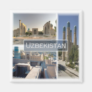 Imã zUZ005 UZBEKISTAN, Mosaico, Ásia, frigorífico