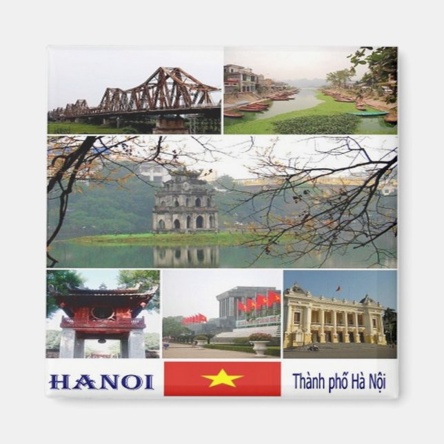 Imã zVN009 HANOI, Mosaico, Vietname, Ásia, frigorífico (Frente)