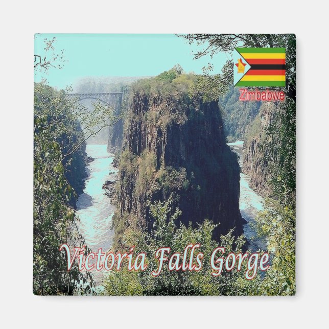 Imã ZW007 VICTORIA FALLS, GORGE, Zimbábue, Fridge (Frente)