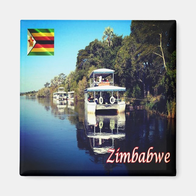 Imã ZW012 VICTORIA FALLS, Zimbábue, África, geladeira (Frente)