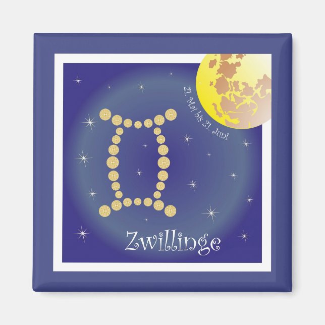 Imã Zwillinge 21. Mai bis 21. Juni Magnet (Frente)