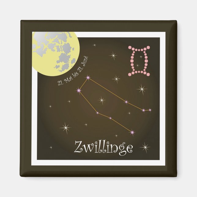 Imã Zwillinge 21. Mai bis 21. Juni Magnet (Frente)