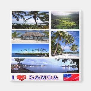 Imã ZWS003 SAMOA I AMOR, Mosaico, Oceânia, frigorífico