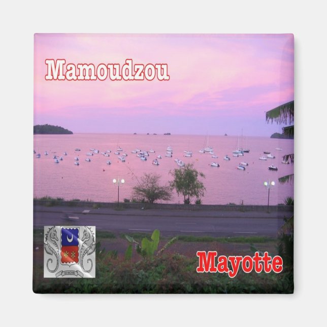 Imã zYT005 MAMOUDZOU, Mayotte, África, geladeira (Frente)