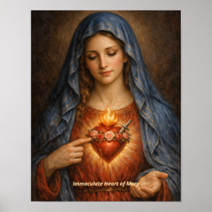 Imaculado Coração de Maria Impressão de Arte