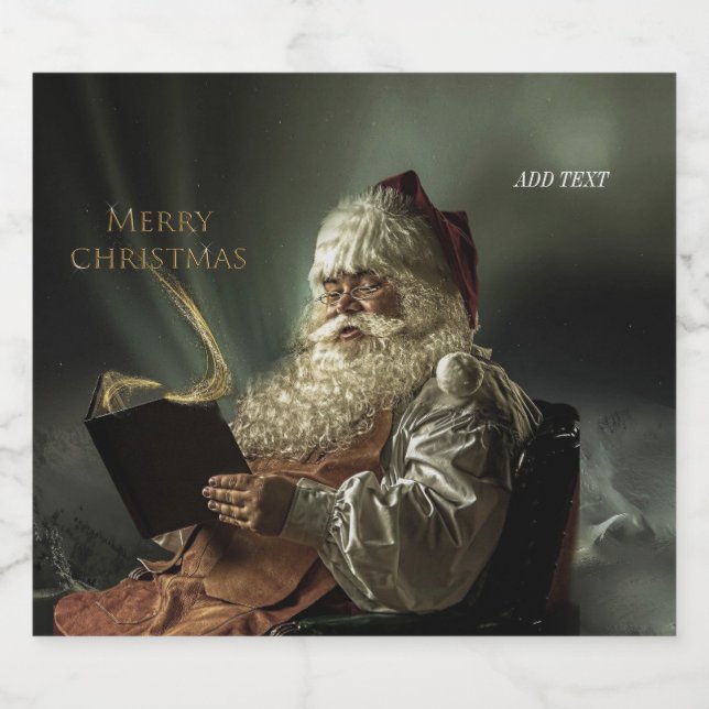 Imagem antiga da magia do Papai Noel dos feriados (Rótulo Único)